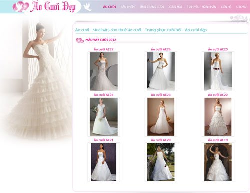 Áo cưới – Mua bán, cho thuê áo cưới – Trang phục cưới hỏi – Áo cưới đẹp – Giới thiệu website mới