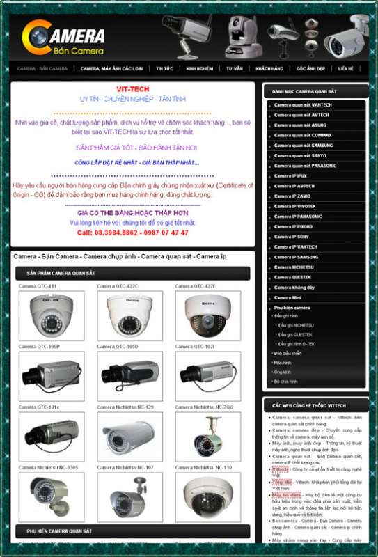 Camera – Camera chụp ảnh – Camera quan sát – Camera ip – Giới thiệu website mới