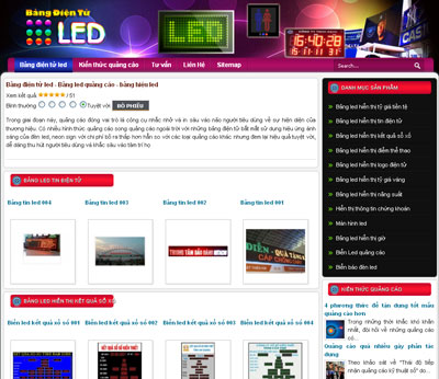 Bảng điện tử led – Bảng led quảng cáo – bảng hiệu led – Giới thiệu website mới