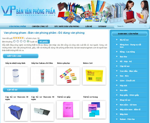 Van phong pham – Bán văn phòng phẩm – Đồ dùng văn phòng – Giới thiệu website mới