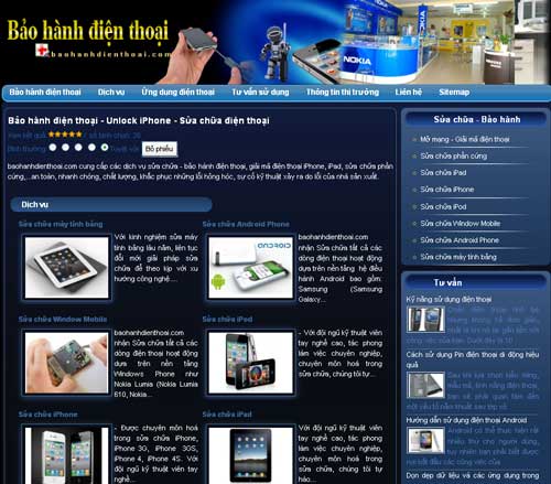 Bảo hành điện thoại – Unlock iPhone – Sửa chữa điện thoại – Giới thiệu website mới