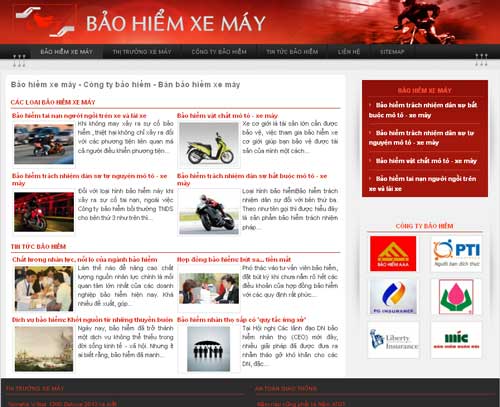 Bảo hiểm xe máy – Công ty bảo hiểm – Bán bảo hiểm xe máy – Giới thiệu website mới