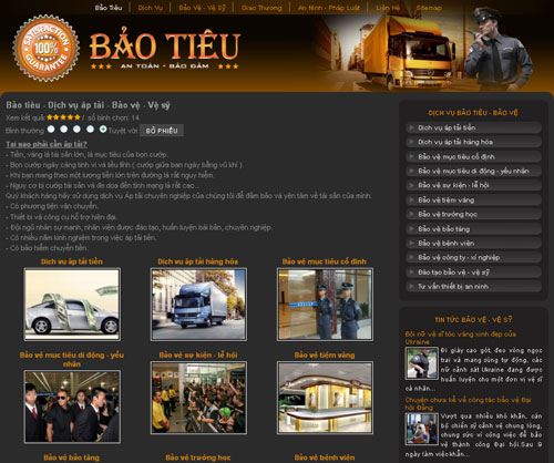 Bảo tiêu – Dịch vụ áp tải – Bảo vệ – Vệ sỹ – Giới thiệu website mới