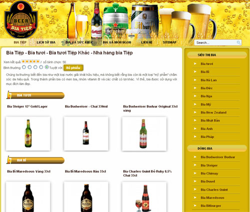 Bia Tiệp – Bia tươi – Bia tươi Tiệp Khắc – Nhà hàng bia Tiệp – Giới thiệu website mới