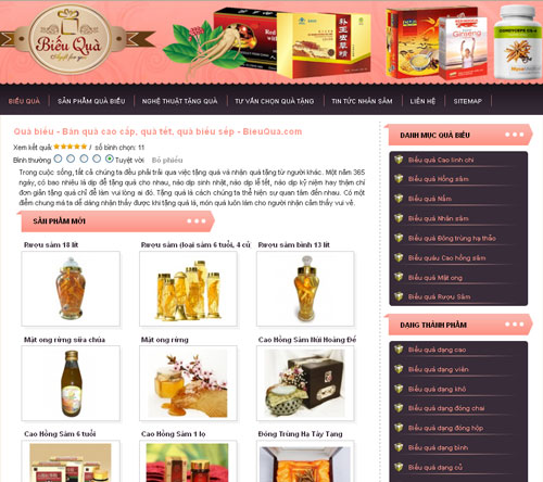 Quà biếu – Bán quà cao cấp, quà tết, quà biếu sếp – BieuQua.com – Giới thiệu website mới
