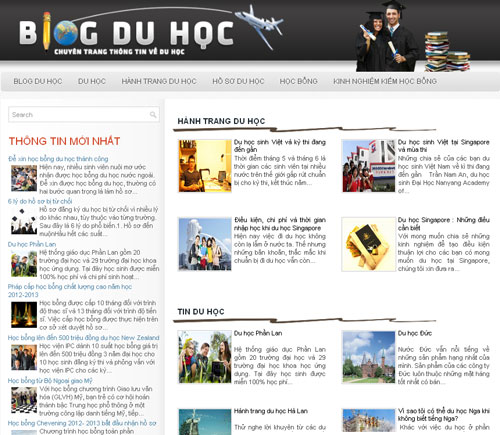Blog du học – Giới thiệu website mới