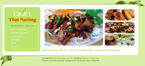 Bún thịt nướng – Bún chả – Cách làm bún thịt nướng – Quán bún thịt nướng ngon – Giới thiệu website mới