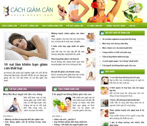 Cách Giảm Cân – Phương Pháp Giảm Cân – Giới thiệu website mới