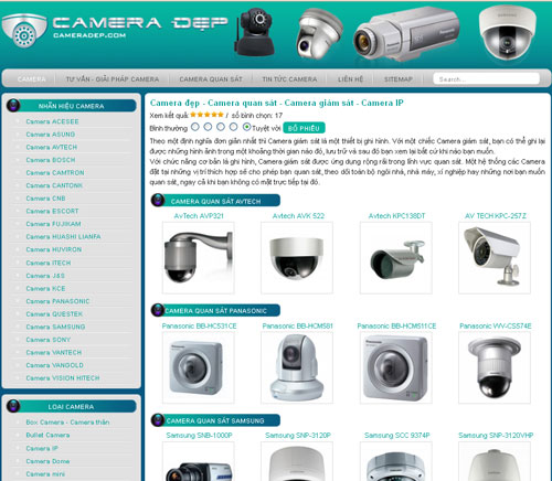 Camera đẹp – Camera quan sát – Camera giám sát – Camera IP – Giới thiệu website mới