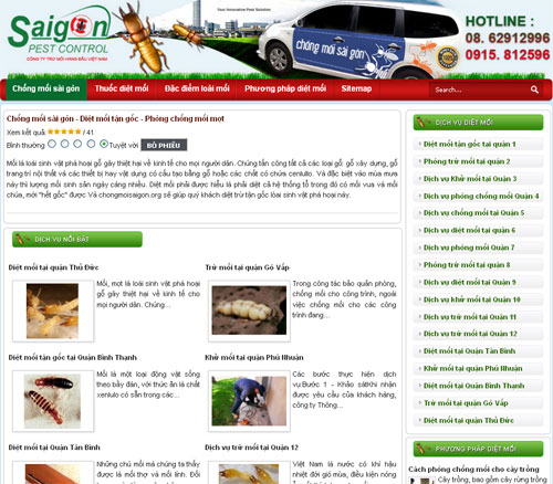 Chống mối sài gòn – Diệt mối tận gốc – Phòng chống mối mọt – Giới thiệu website mới