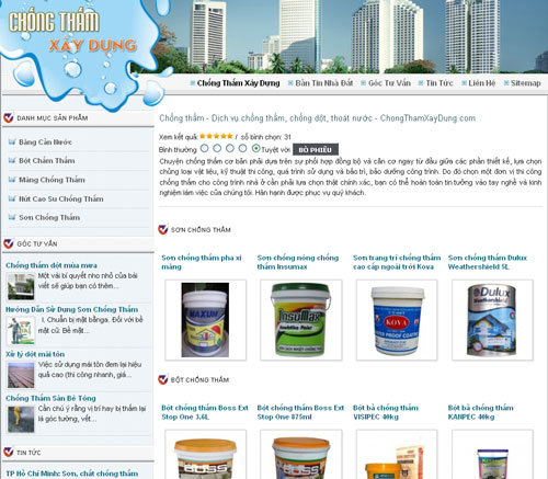 Chống thấm – Dịch vụ chống thấm, chống dột, thoát nước – ChongThamXayDung.com – Giới thiệu website mới