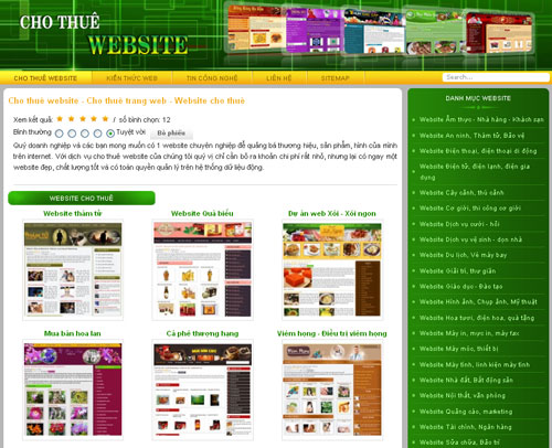 Cho thuê website – Cho thuê trang web – Website cho thuê – Giới thiệu website mới