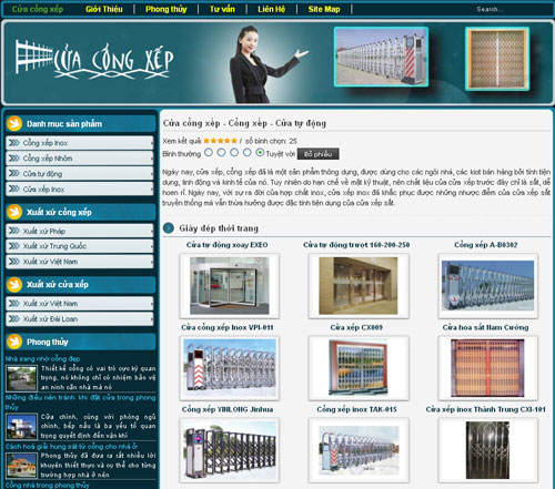 Cửa cổng xếp – Cổng xếp – Cửa tự động – Giới thiệu website mới