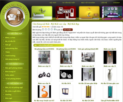 Cửa hàng nội thất – Nội thất cao cấp – Nội thất đẹp – Giới thiệu website mới