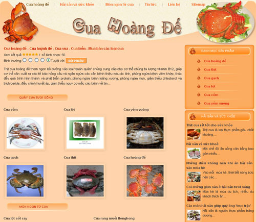 Cua hoàng đế – Cua huỳnh đế – Cua vua – Cua biển – Mua bán các loại cua – Giới thiệu website mới