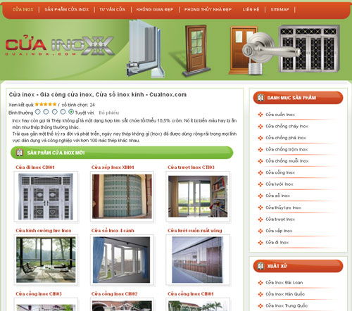 Cửa inox – Gia công cửa inox, Cửa sổ inox kính – CuaInox.com – Giới thiệu website mới