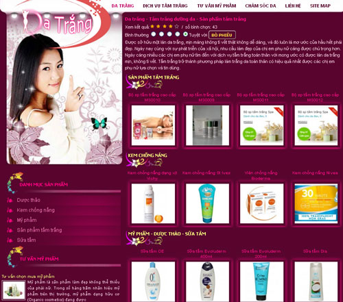 Da trắng – Tắm trắng dưỡng da – Sản phẩm tắm trắng – Giới thiệu website mới