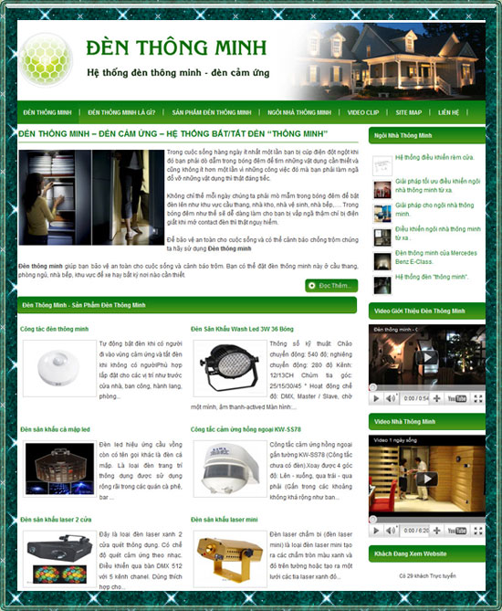 Đèn thông minh – Den thong minh – Đèn cảm ứng – Giới thiệu website mới