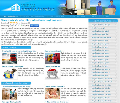 Dịch vụ chuyển văn phòng – Chuyển nhà – Chuyển văn phòng trọn gói – Giới thiệu website mới