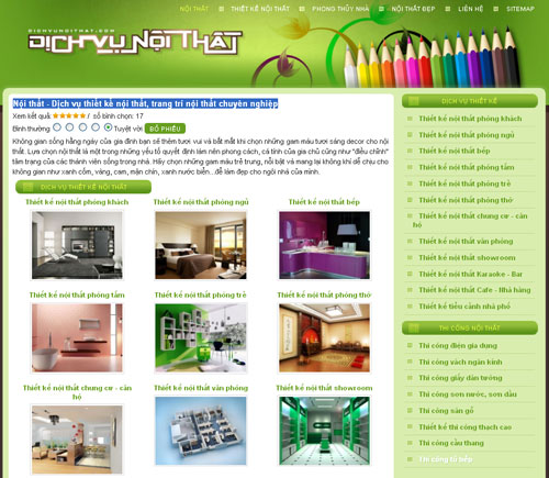 Nội thất – Dịch vụ thiết kế nội thất, trang trí nội thất chuyên nghiệp – Giới thiệu website mới