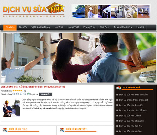 Dịch vụ sửa nhà – Sửa chữa nhà trọn gói – DichVuSuaNha.com – Giới thiệu website mới