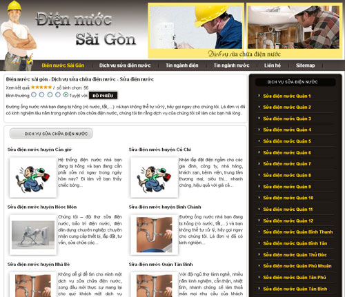 Điện nước sài gòn – Dịch vụ sửa chữa điện nước – Sửa điện nước – Giới thiệu website mới