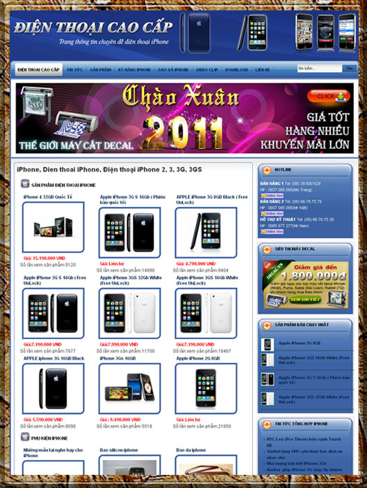 Thế giới điện thoại cao cấp – Giới thiệu website mới