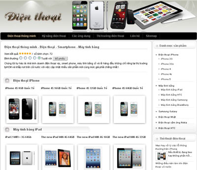 Điện thoại thông minh – Điện thoại – Smartphone – Máy tính bảng – Giới thiệu website mới