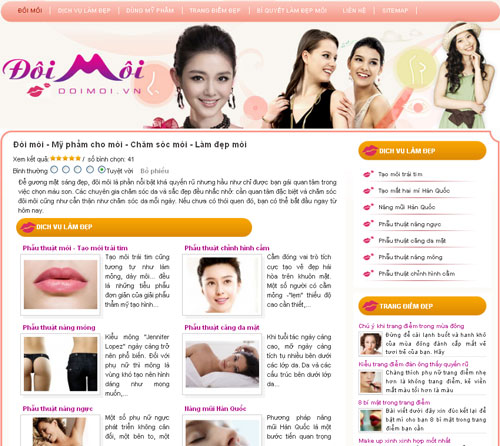 Đôi môi – Mỹ phẩm cho môi – Chăm sóc môi – Làm đẹp môi – Giới thiệu website mới