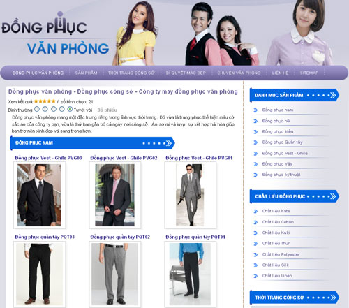 Đồng phục văn phòng – Đồng phục công sở – Công ty may đồng phục văn phòng – Giới thiệu website mới
