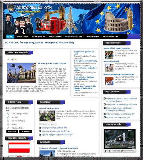 Du học Châu Âu – Thông Tin Du Học, Học Bổng – Giới thiệu website mới