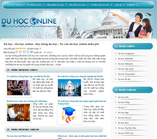 Du học – Du học online – Học bổng du học – Tư vấn du học online miễn phí – Giới thiệu website mới