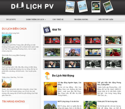 Du Lịch PV – Giới thiệu website mới