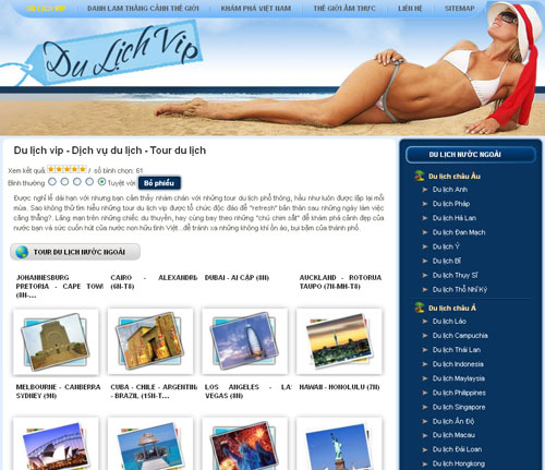 Du lịch vip – Dịch vụ du lịch – Tour du lịch – Giới thiệu website mới
