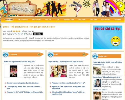 Em9x – Thế giới tuổi teen – Hot girl, girl xinh, hot boy – Giới thiệu website mới