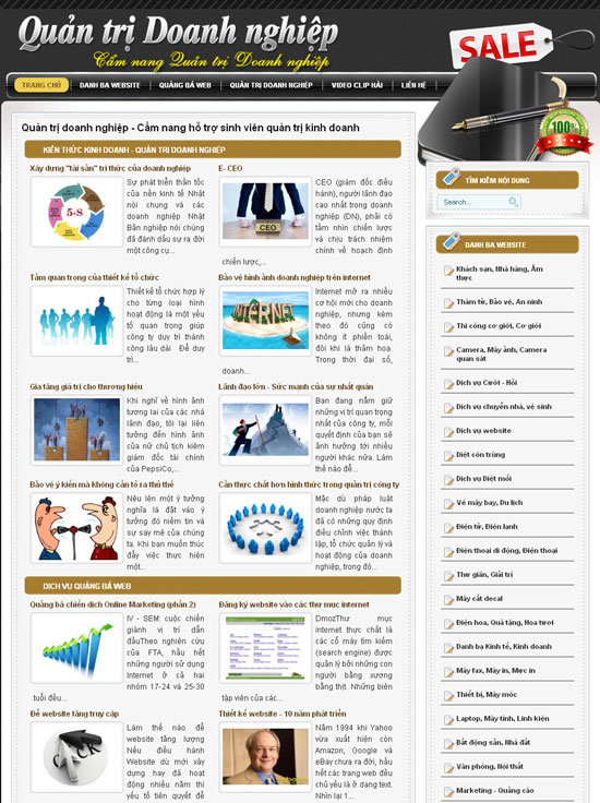 Quản trị doanh nghiệp – Cẩm nang hỗ trợ sinh viên quản trị kinh doanh – Giới thiệu website mới