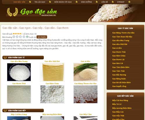 Gạo đặc sản – Gạo ngon – Gạo nếp – Gạo dẻo – Gạo thơm – Giới thiệu website mới