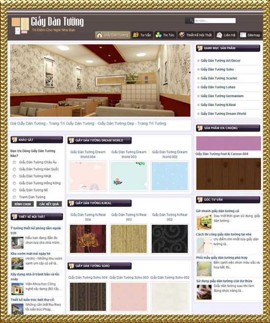 Giấy dán tường – Giá giấy dán tường – Giới thiệu website mới