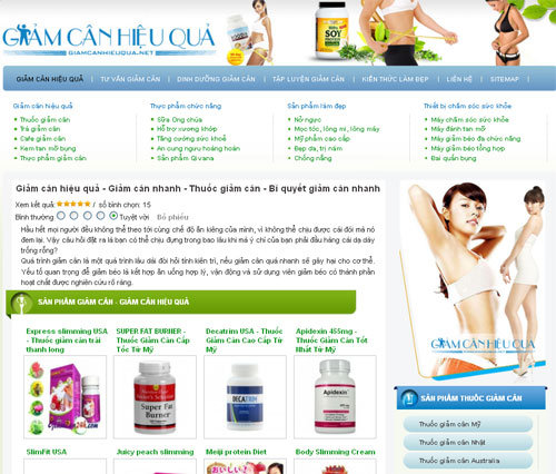 Giảm cân hiệu quả – Giảm cân nhanh – Thuốc giảm cân – Bí quyết giảm cân nhanh – Giới thiệu website mới