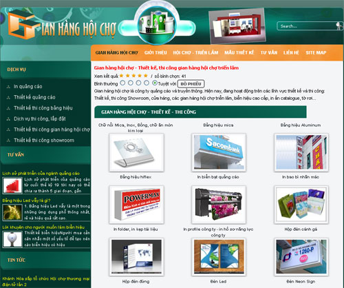 Gian hàng hội chợ – Thiết kế, thi công gian hàng hội chợ triển lãm – Giới thiệu website mới