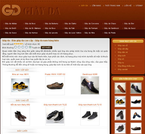 Giày da – Bán giày da cao cấp – Giày da nam hàng hiệu – Giới thiệu website mới