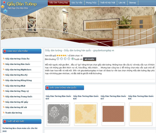 Giấy dán tường – dán tường đẹp – Giới thiệu website mới