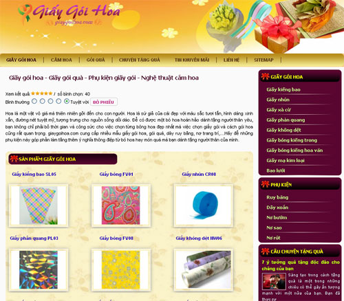 Giấy gói hoa – Giấy gói quà – Phụ kiện giấy gói – Nghệ thuật cắm hoa – Giới thiệu website mới