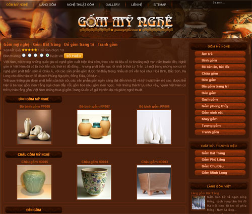 Gốm mỹ nghệ – Gốm Bát Tràng – Đồ gốm trang trí – Tranh gốm – Giới thiệu website mới
