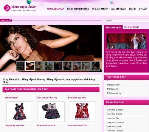 Hàng hiệu pháp – Hàng hiệu thời trang – Hàng hiệu nước hoa, mỹ phẩm chính hãng Pháp – Giới thiệu website mới