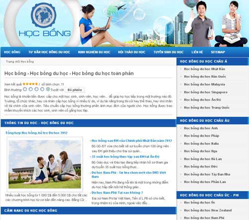 Học bổng – Học bổng du học – Học bổng du học toàn phần – Giới thiệu website mới
