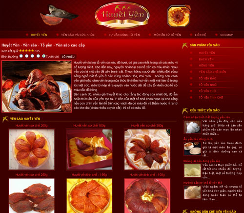 Huyết Yến – Yến sào – Tổ yến – Yến sào cao cấp – Giới thiệu website mới