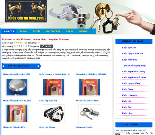 Khóa cửa an toàn, Khóa cửa cao cấp, Khóa chống trộm, Khóa cửa – Giới thiệu website mới