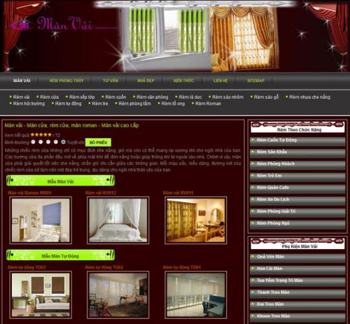 Màn vải – Màn cửa, rèm cửa, màn roman – Màn vải cao cấp – Giới thiệu website mới