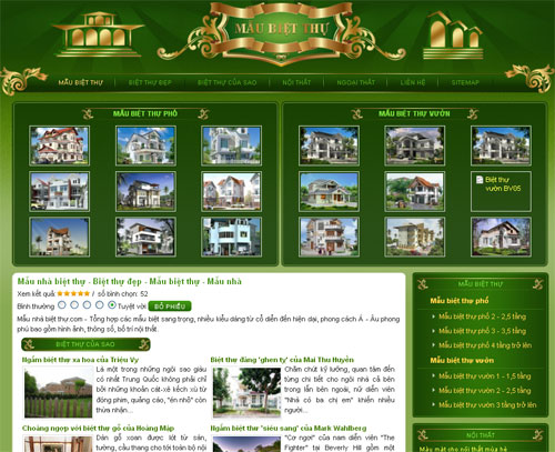 Mẫu nhà biệt thự – Biệt thự đẹp – Mẫu biệt thự – Mẫu nhà – Giới thiệu website mới